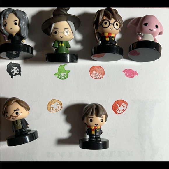 Harry Potter Stampers Mini Figures Set - Stamp Wizard Bellatrix Dobby Neville - Picture 2 of 6